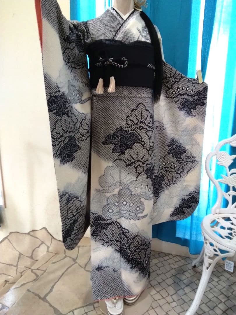 振袖フルセット、正絹総絞りやまと誂製、重ね衿、帯揚げ帯締め、袋帯、襦袢ガード加工