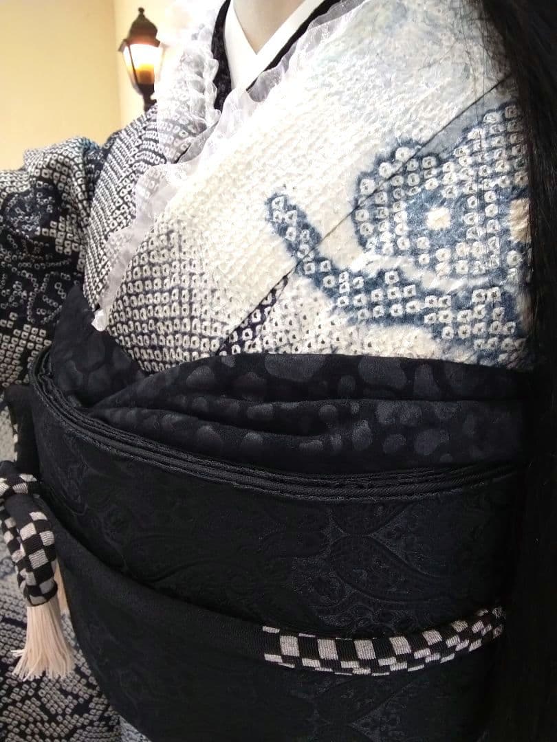 振袖フルセット、正絹総絞りやまと誂製、重ね衿、帯揚げ帯締め、袋帯、襦袢ガード加工