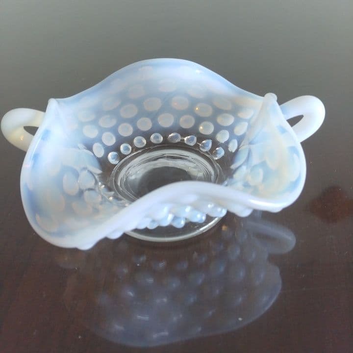 フェントン オパール  グラスプレート 美品です。ファイヤーキングお好きな方もー