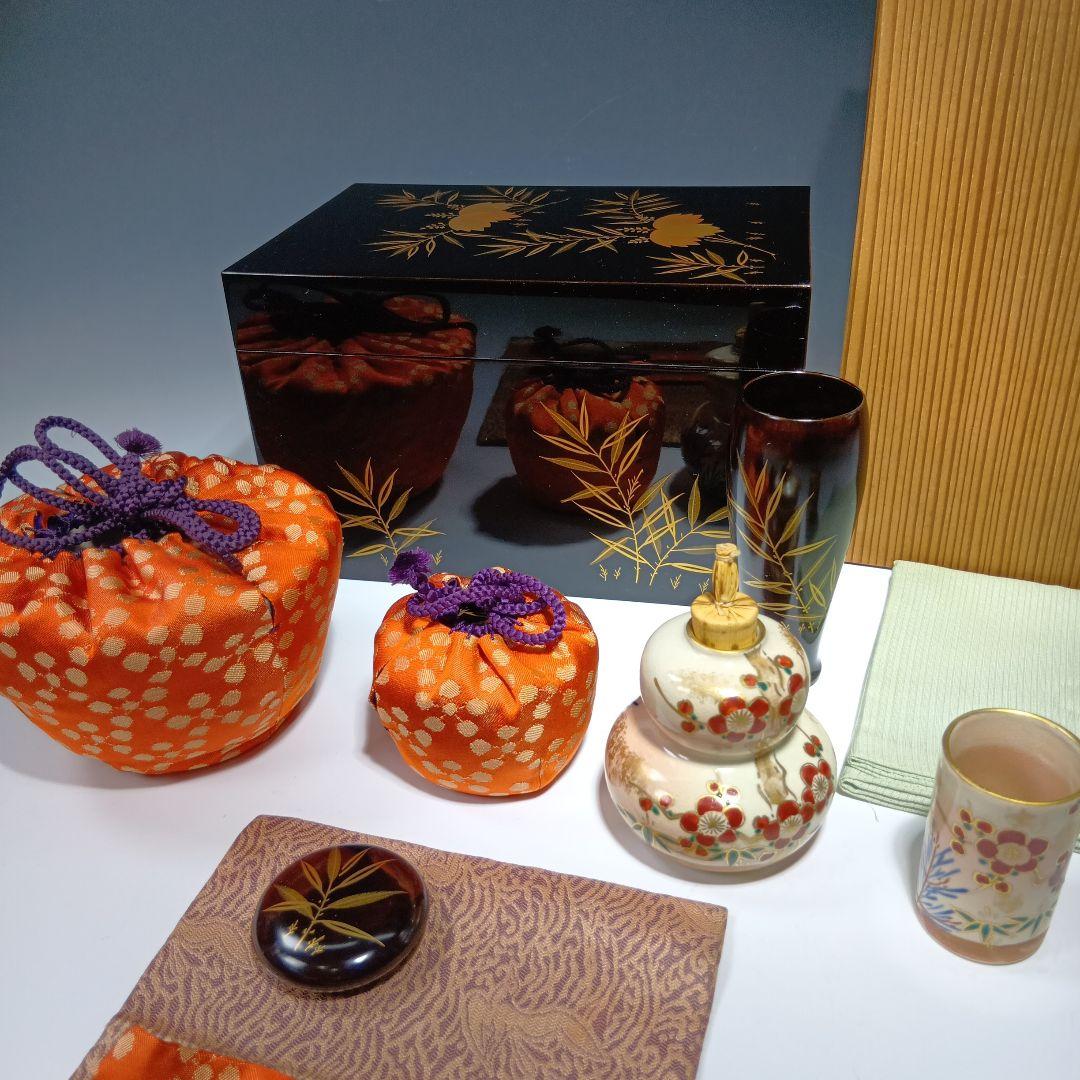 値下げ茶道具　利休茶箱一式　(塗師)多田桂寛　　 共箱　美品