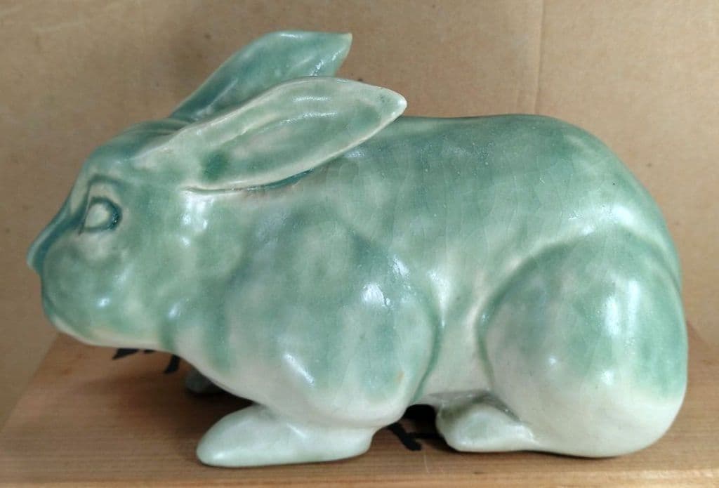 【本物保証】藤平伸 干支寿兎 共箱 京都私立大名誉教授 美品 陶製兎置物