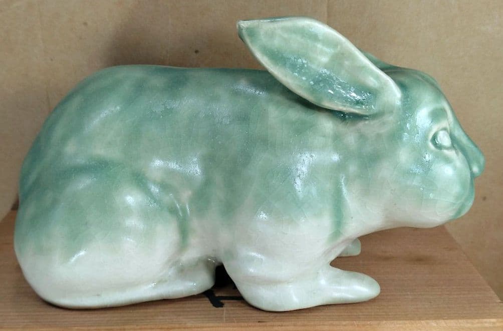 【本物保証】藤平伸 干支寿兎 共箱 京都私立大名誉教授 美品 陶製兎置物