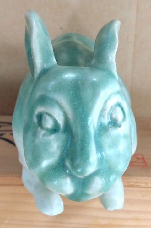 【本物保証】藤平伸 干支寿兎 共箱 京都私立大名誉教授 美品 陶製兎置物