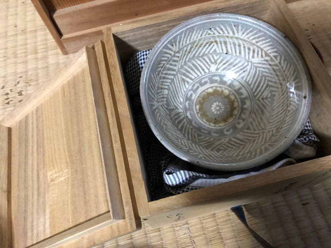 保管品！茶味豊かな三島茶碗 検茶道具抹茶碗三島手