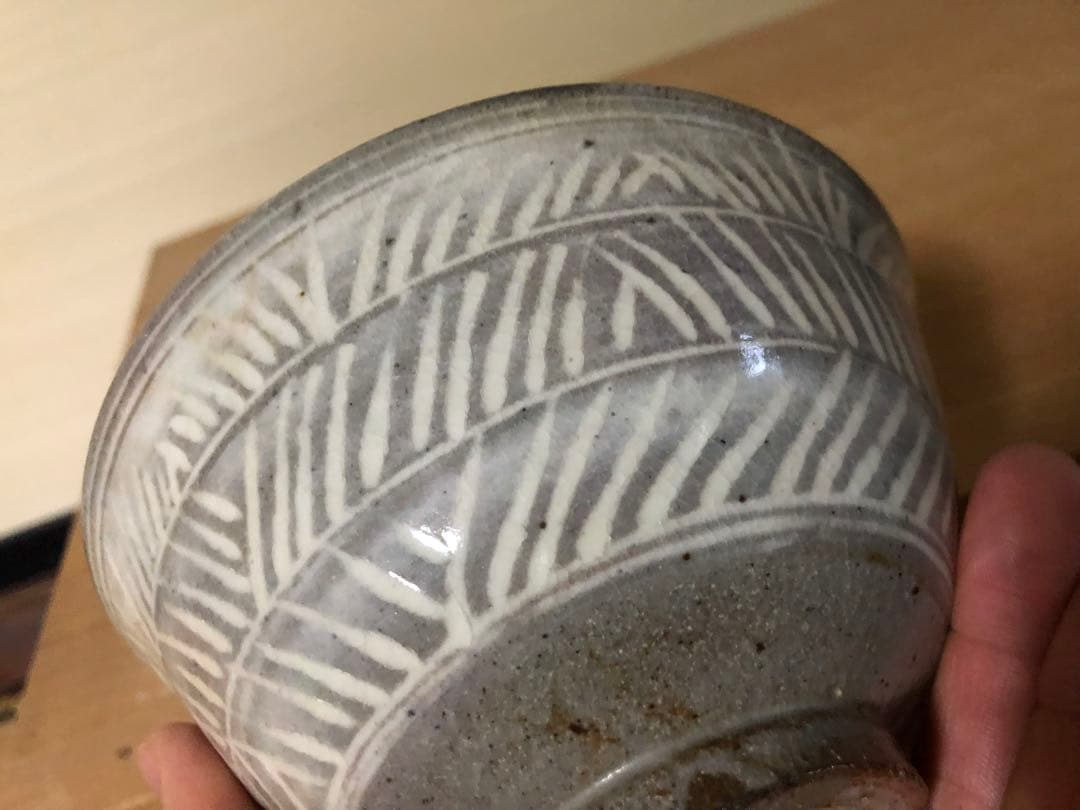 保管品！茶味豊かな三島茶碗 検茶道具抹茶碗三島手