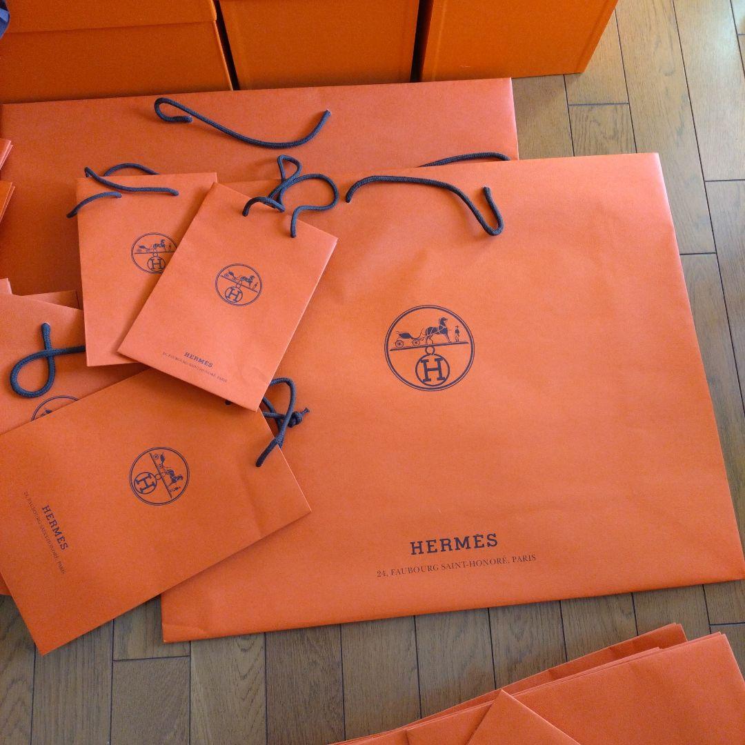 【美品】HERMES オレンジ ギフトボックス・ショッピングバッグ多数