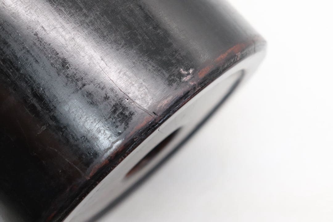 ※中国　紅木筆筒　したん　唐木　送料込み250602