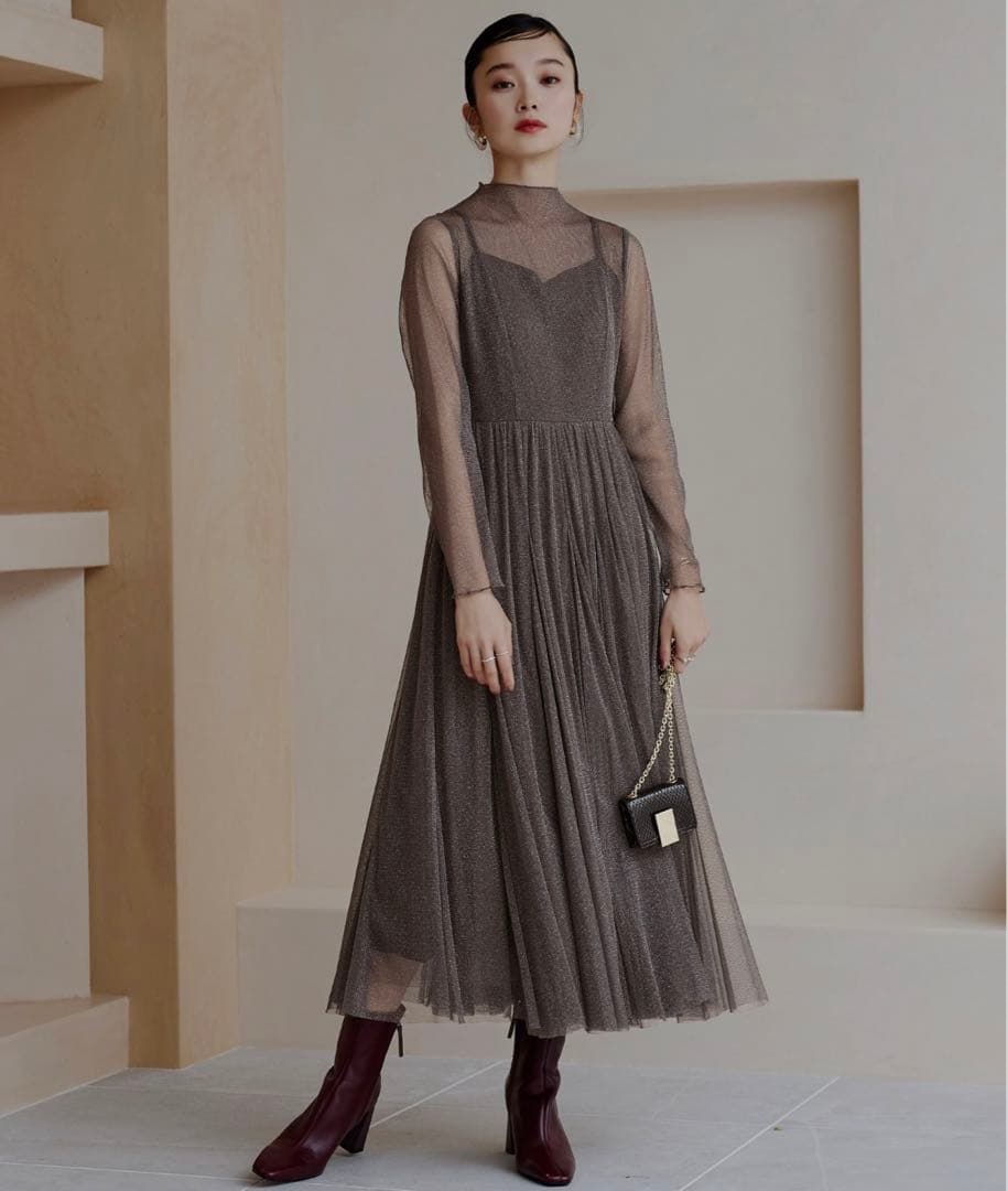 RUIRUE BOUTIQUE ラメチュールメロウワンピース