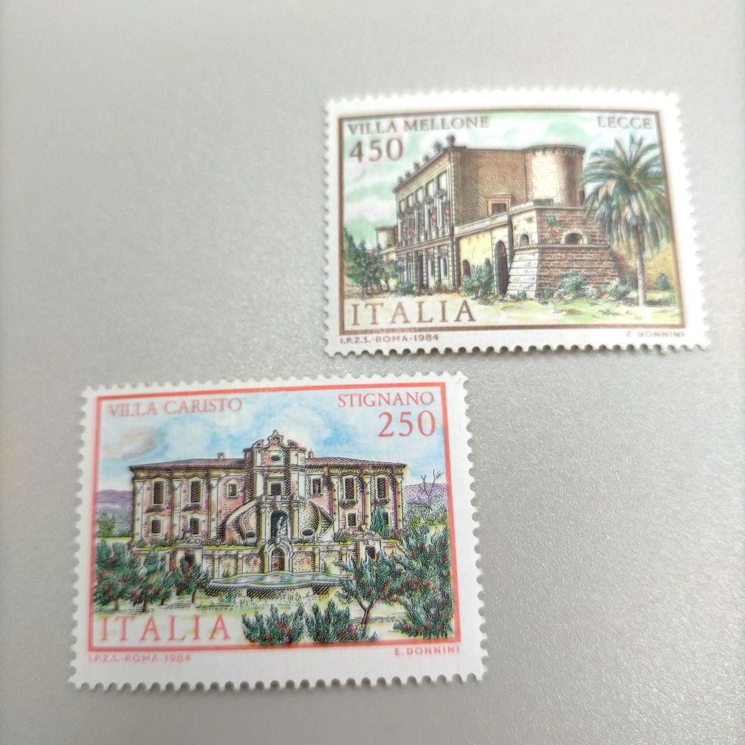 2015 外国切手 イタリア 1984年 別荘 4種 農業文化2種 未使用