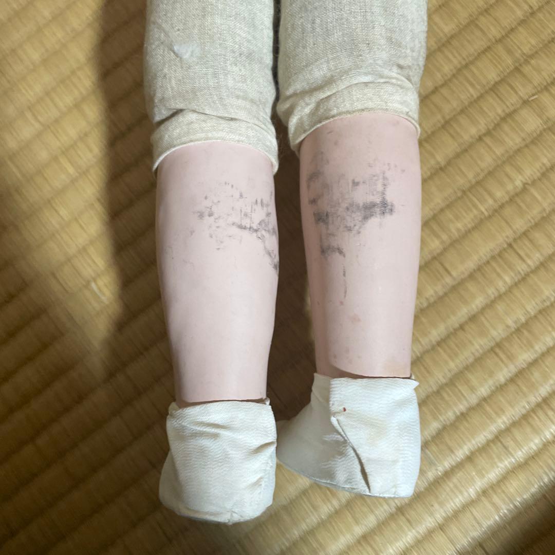 アンティーク・日本人形 市松人形 伝統的和装(着物を脱がせて作者確認済)