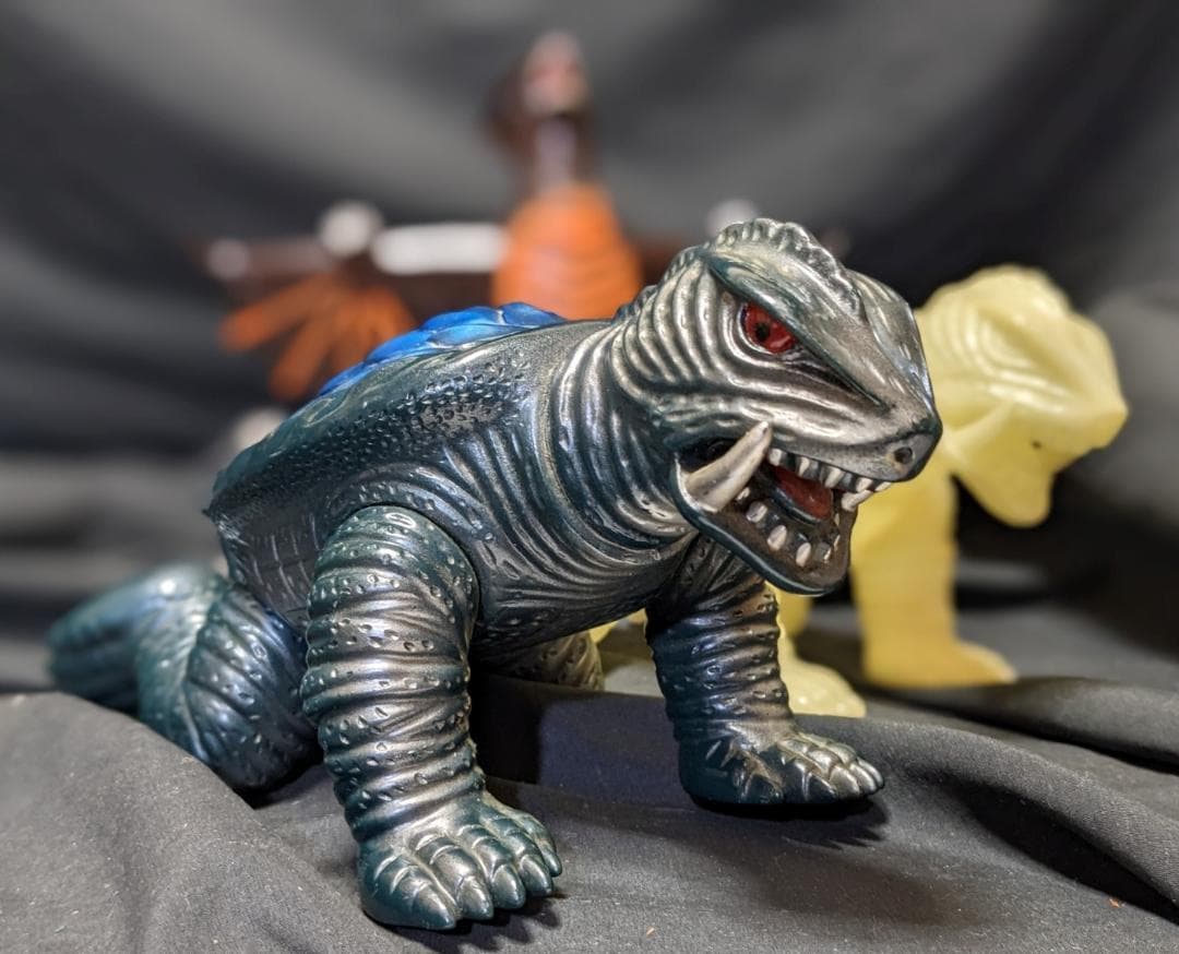 四足ガメラ＆飛行ギャオス（マルサン）ソフビフィギュア３体セット