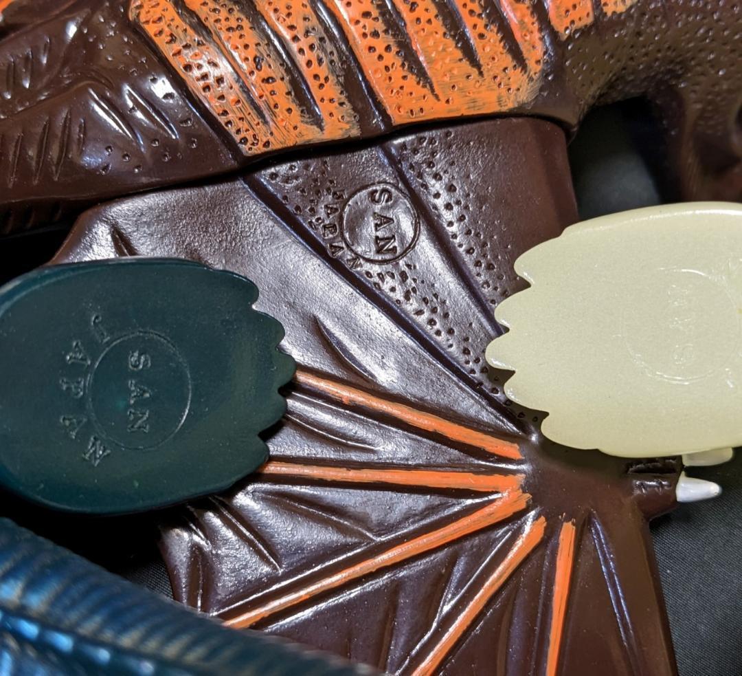 四足ガメラ＆飛行ギャオス（マルサン）ソフビフィギュア３体セット