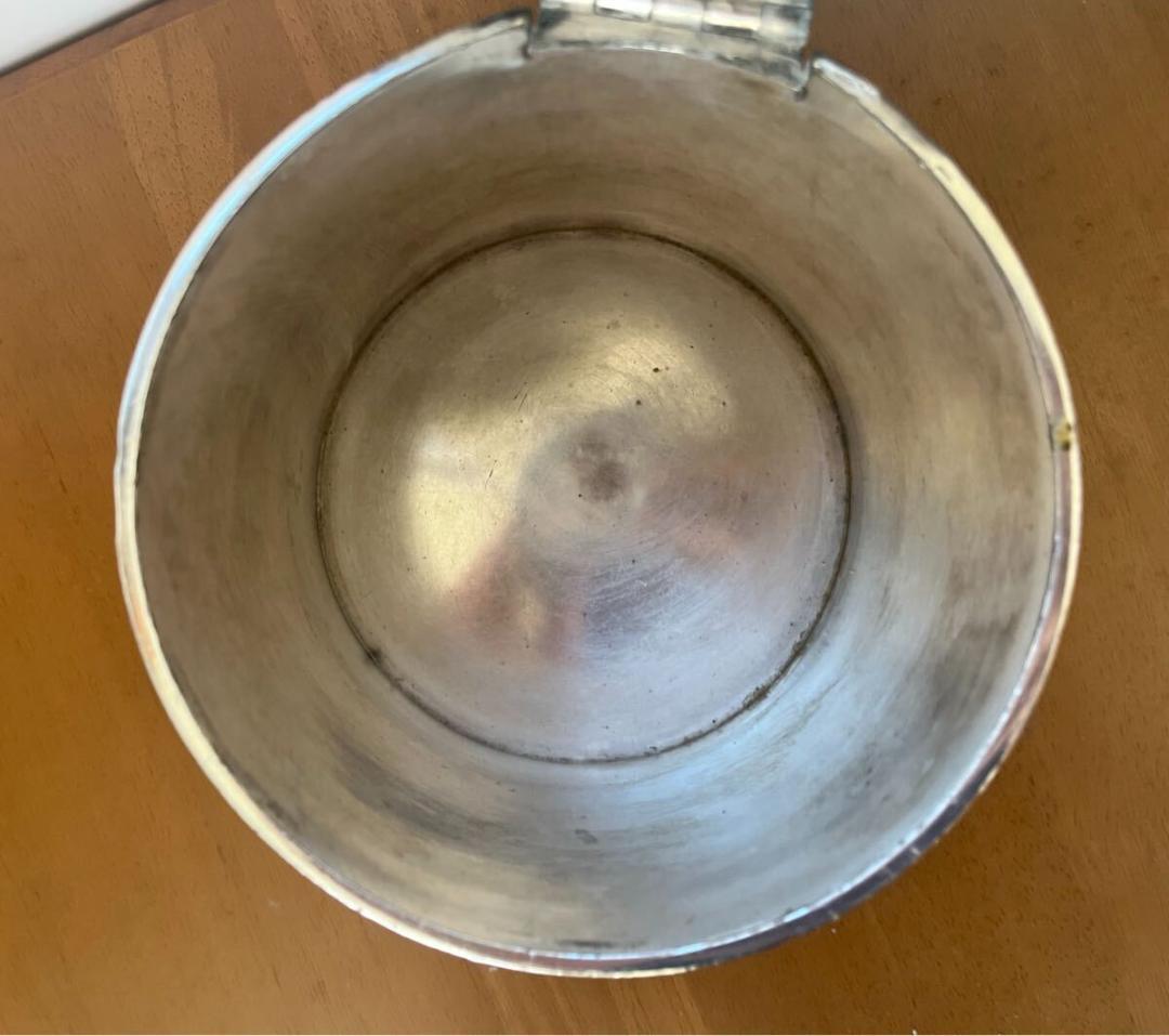 【極レア】英国 シルバー 純メッキ ビスケットバレル ビンテージ