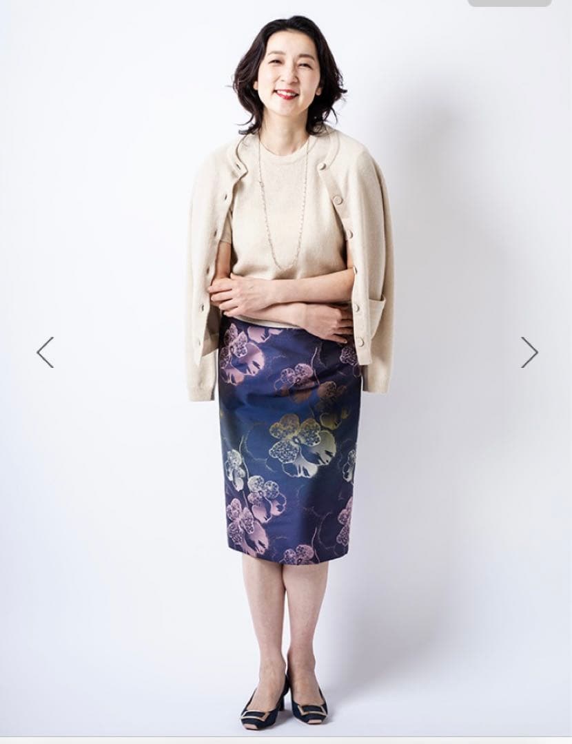 madameh 花柄ジャガードスカート 38