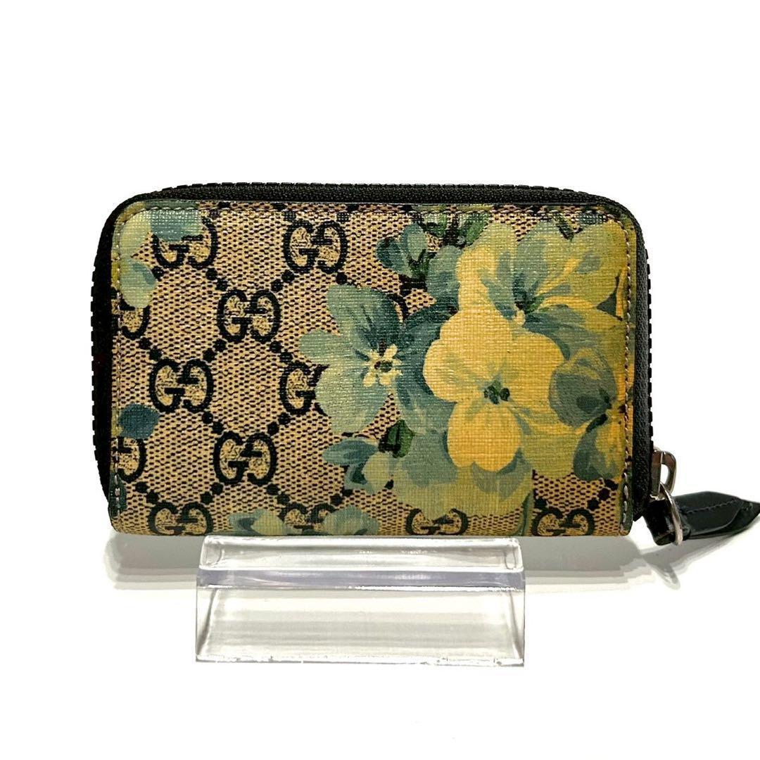 グッチ　ケース　ブルームス　ラウンドファスナー　GGスプリーム GUCCI