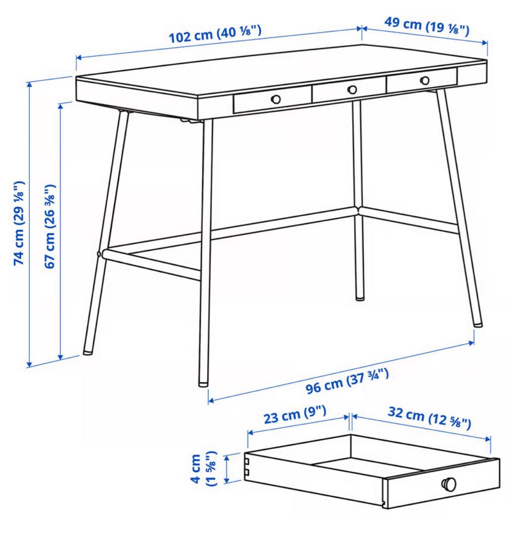 11/27迄［送料込/美品］IKEA LILLASEN リルオーセン 机 デスク