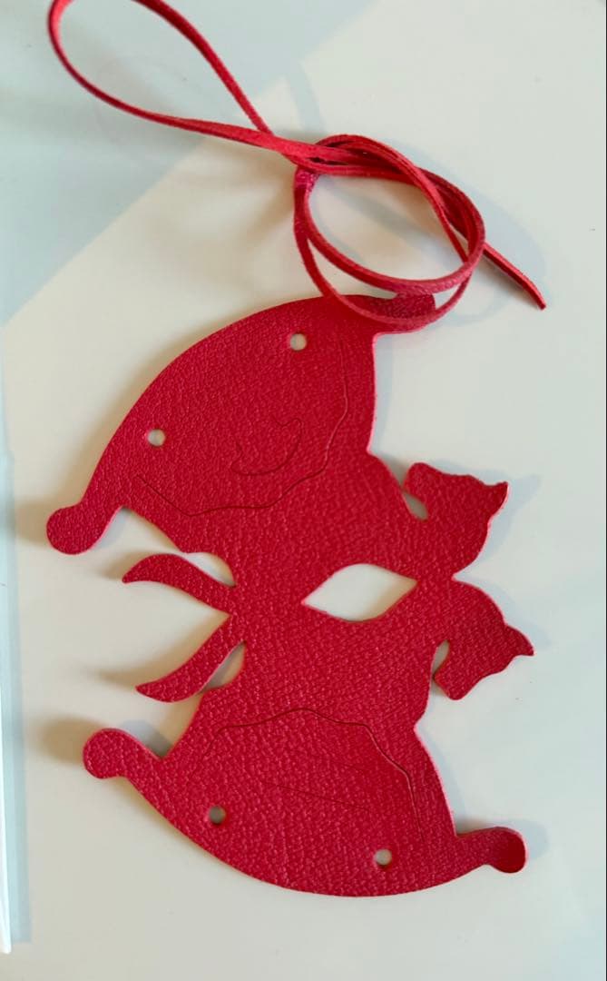 【非売品】HERMESエルメス　シュバル ゆり木馬 チャーム　赤色系