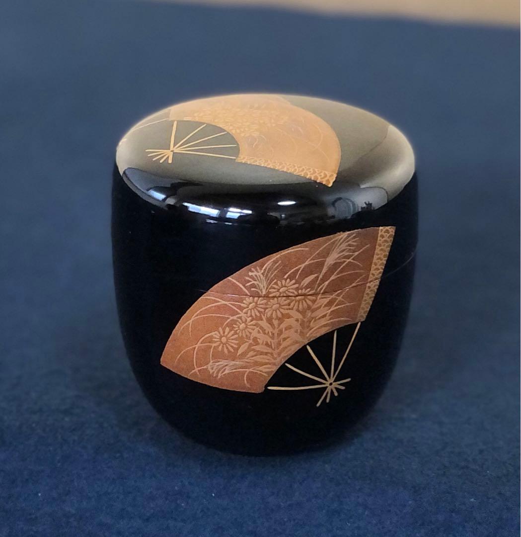 《R》茶道具 扇面 中棗 宗廣作 共箱　260109き2