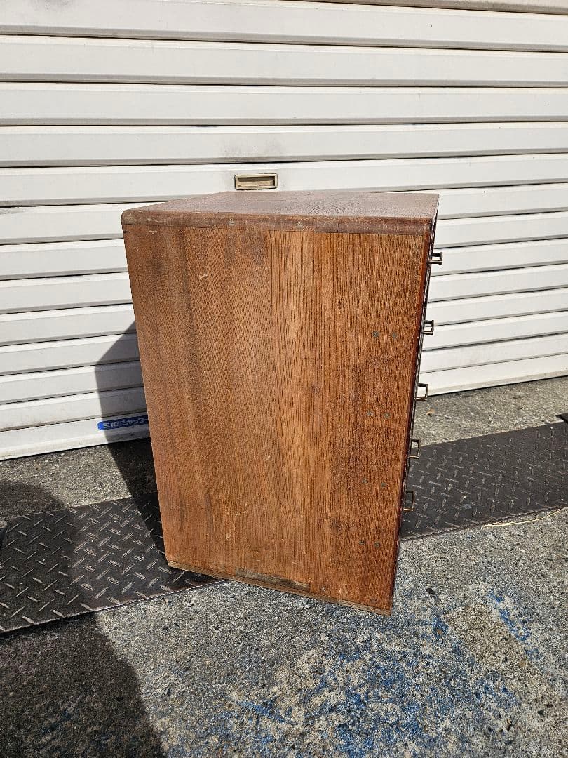 ジャパンヴィンテージ 古い木の抽斗 小箪笥 鍵付き 木製 小引き出し 収納