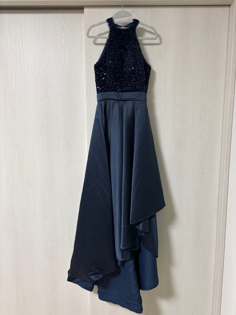 パーティードレス ネイビー ホルダーネック