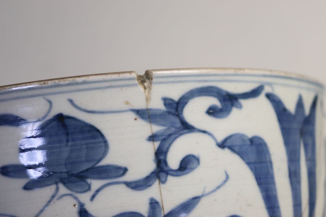 江戸　古伊万里　染付蓋物　アンティーク　送料込み1107