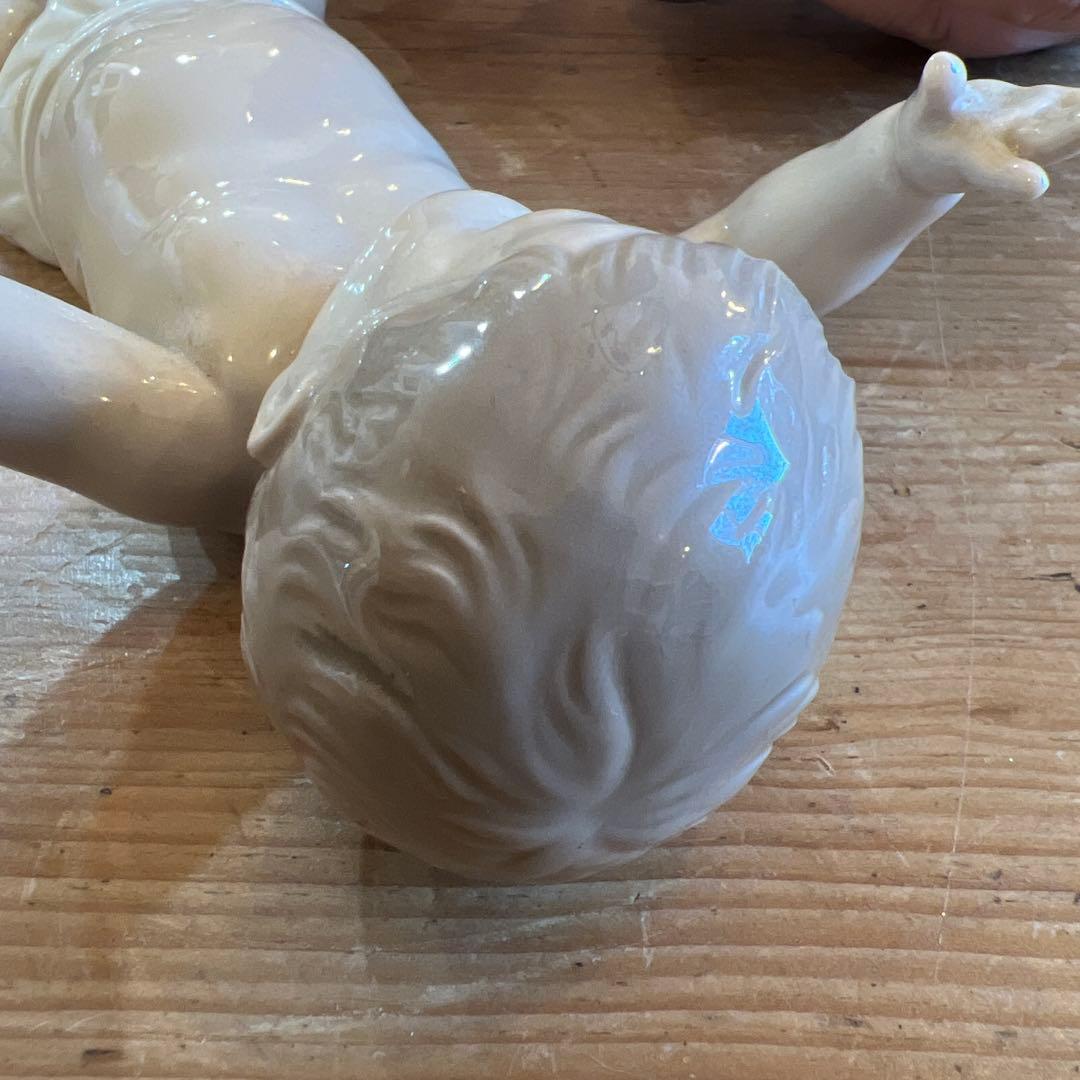 ヨーロッパビンテージゼファースペイン社陶器赤ちゃん人形 おしゃぶり付き