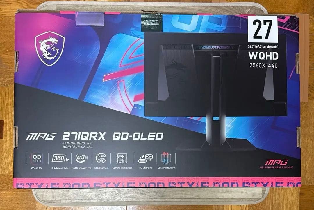 MSI MPG 271QRX QD-OLED 量子ドット有機ELゲーミング