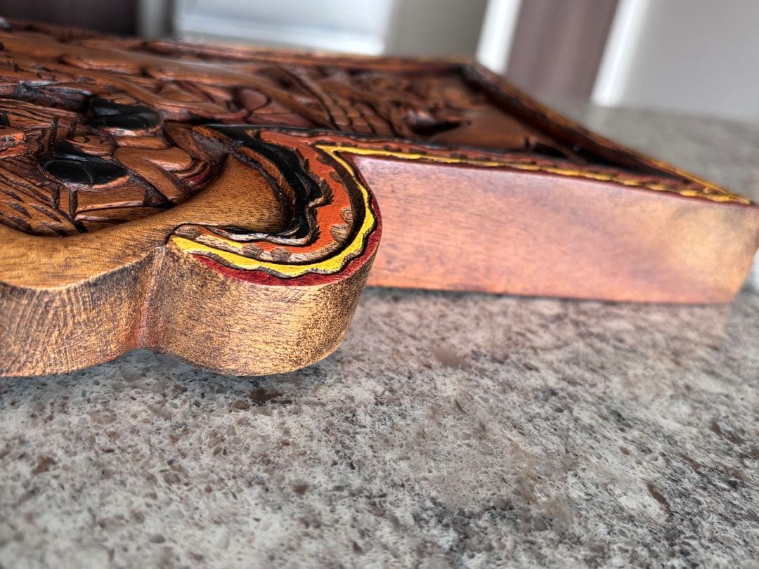 【木彫•彫刻】 パラオ ストーリーボード（テバン工房作品「魔法のパンの木」より）