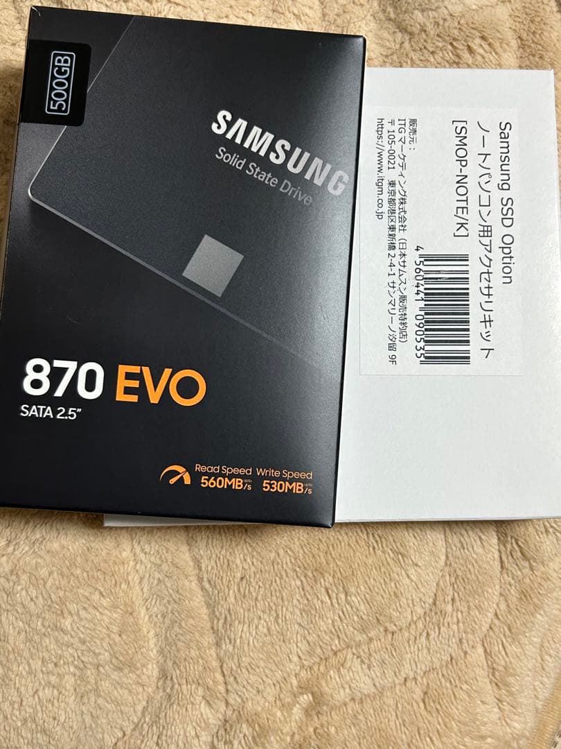 Samsung 870 EVO 500GB SSD SATA 2.5インチ