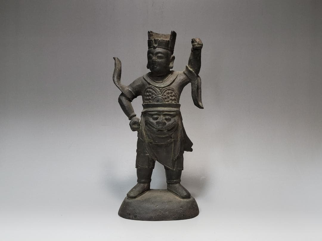 古銅 将軍像 明清時代 高さ約20.1cm