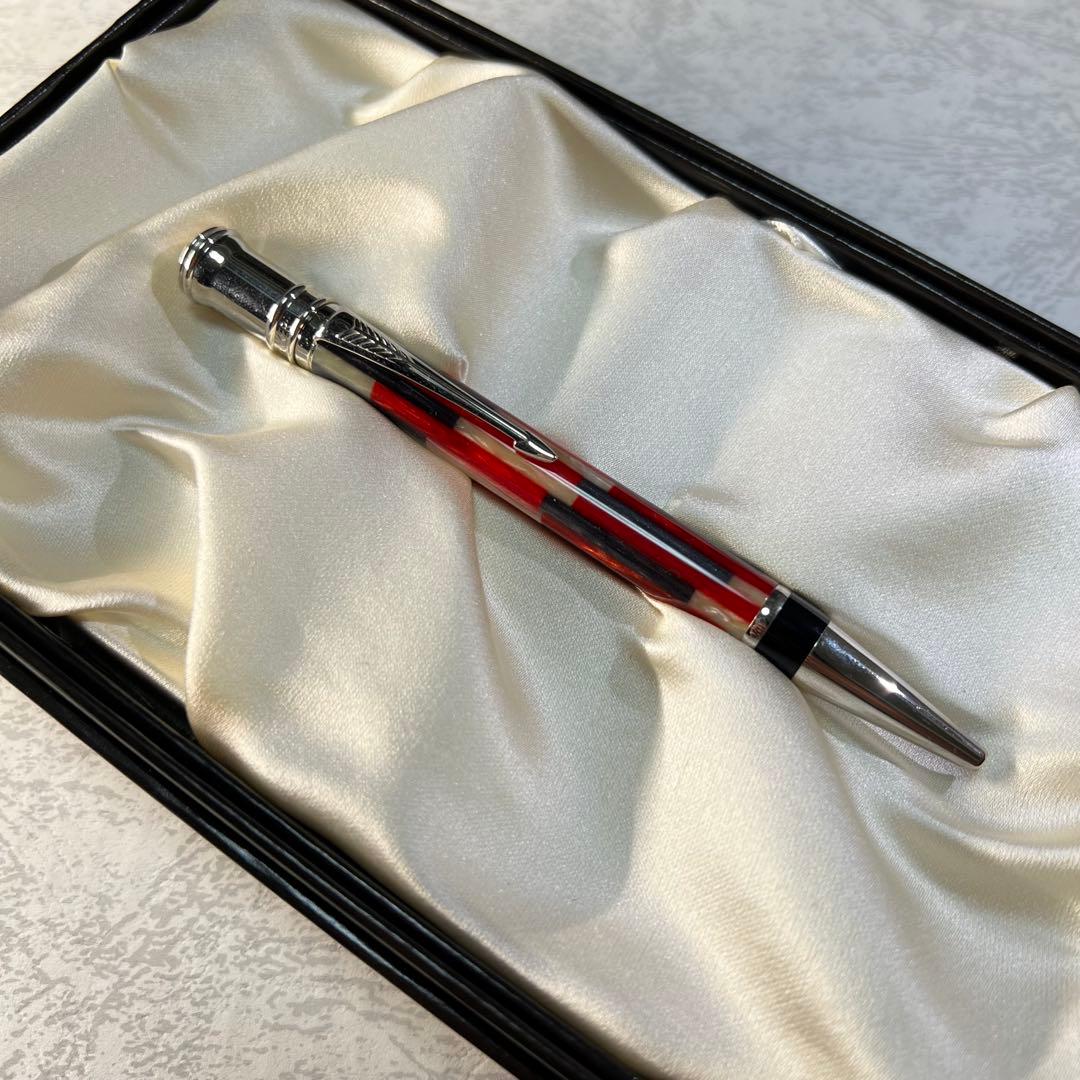 ☆希少品/限定モデル☆ パーカー デュオフォールド モザイク レッド ボールペン