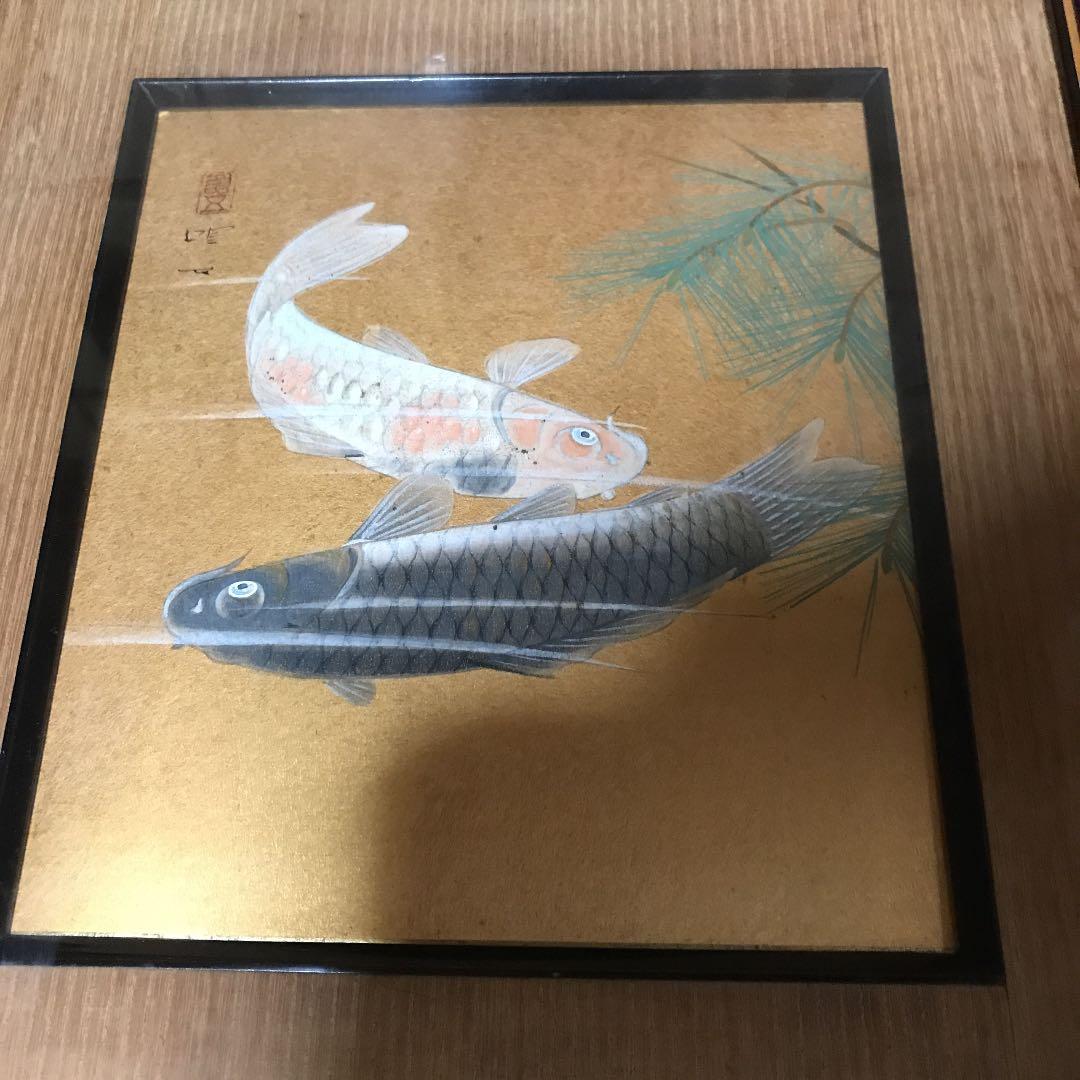 色紙　絵画　アンティーク　古美術　古道具