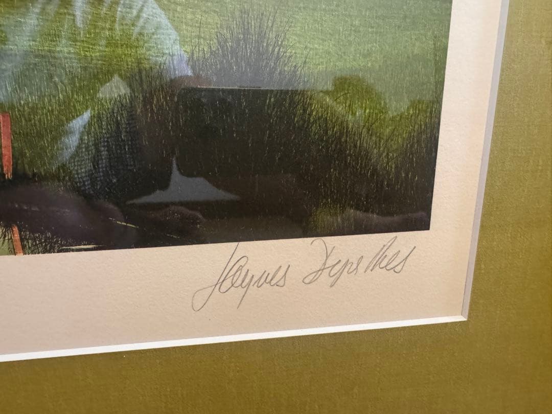 ジャックデペルト　リトグラフ 「ジュネーブゴルフ場16番ホール」