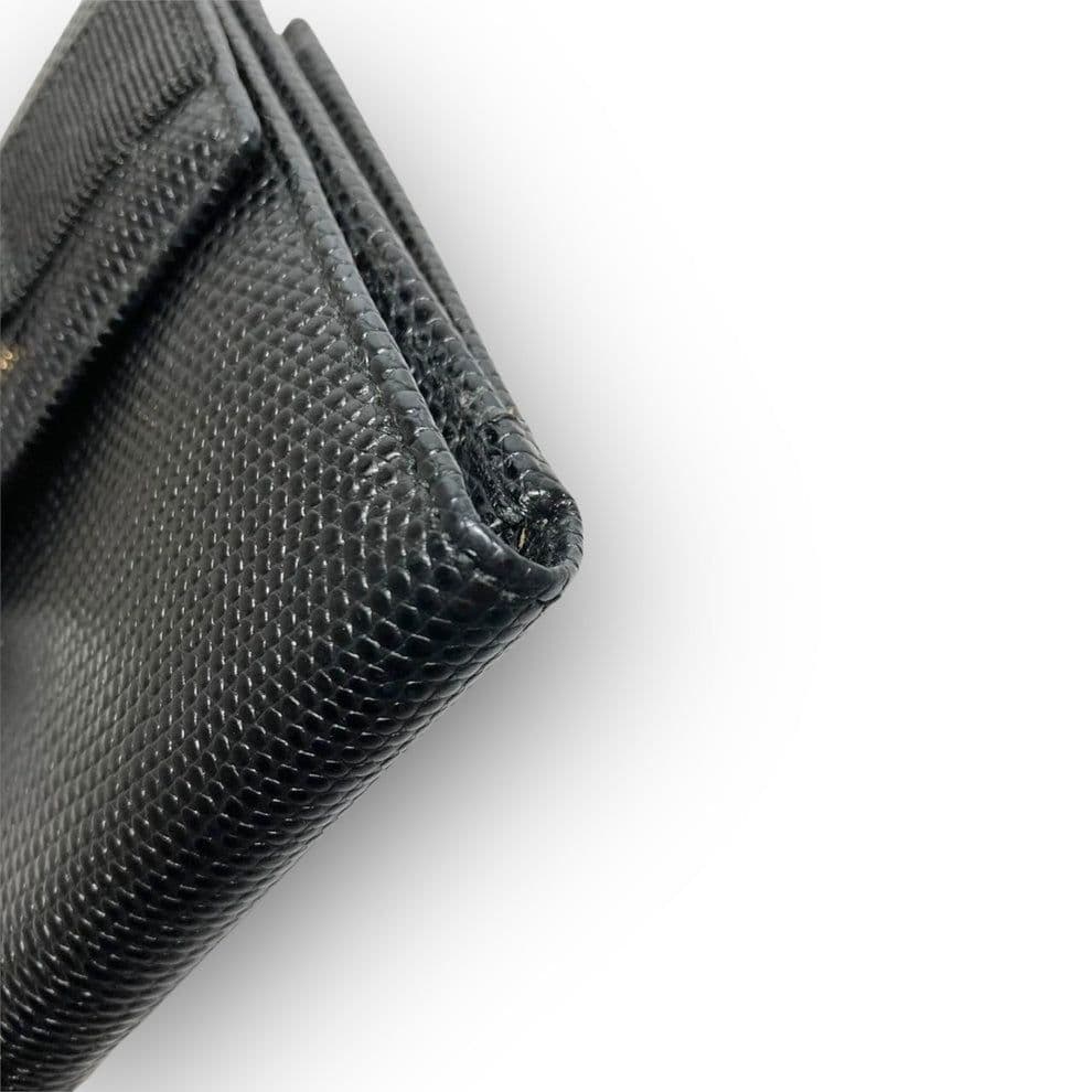 サルヴァトーレフェラガモ ★美品 三つ折り財布 ヴァラリボン がま口 ブラック