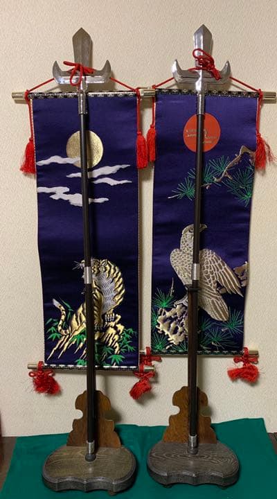 秀月　五月人形　甲冑　鎧兜　刀　弓　長刀　セット一式　アンティーク