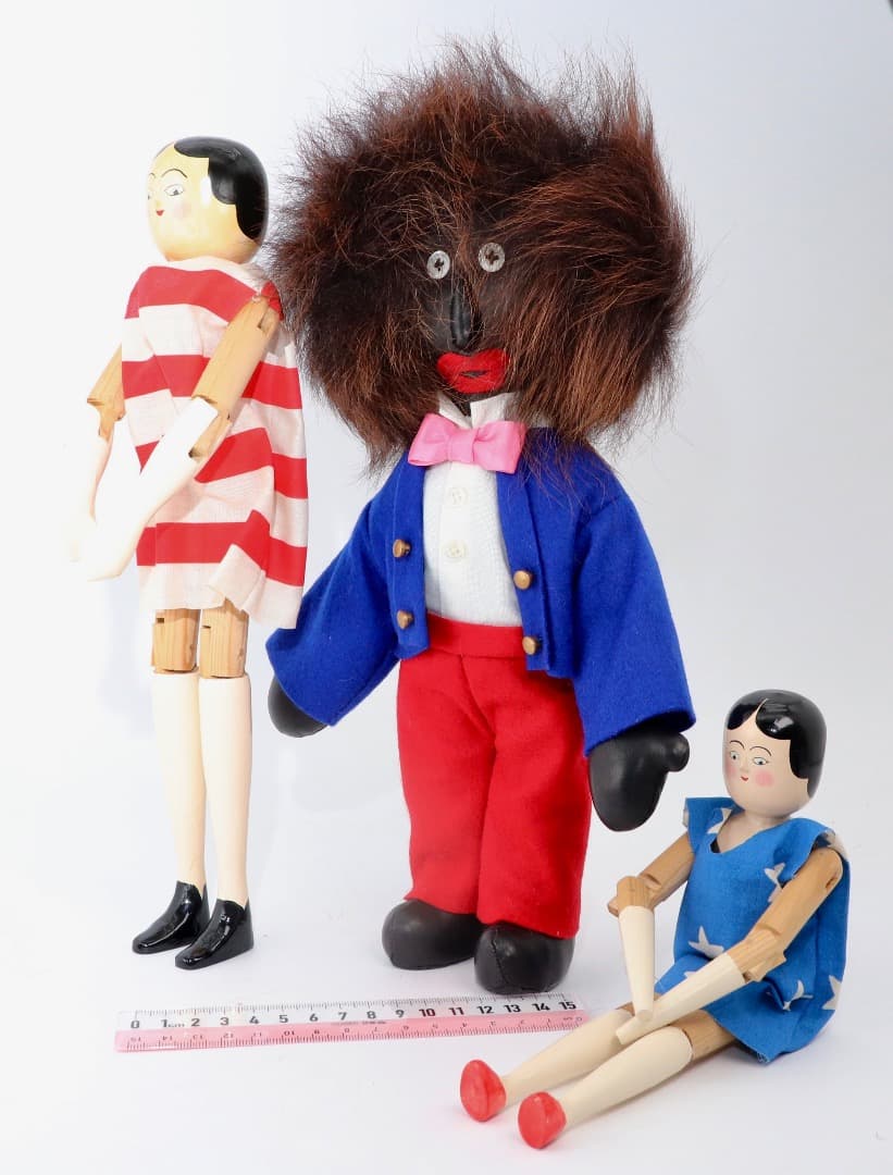 Golli Peg Doll Set ビンテージアーティスト人形3体セット