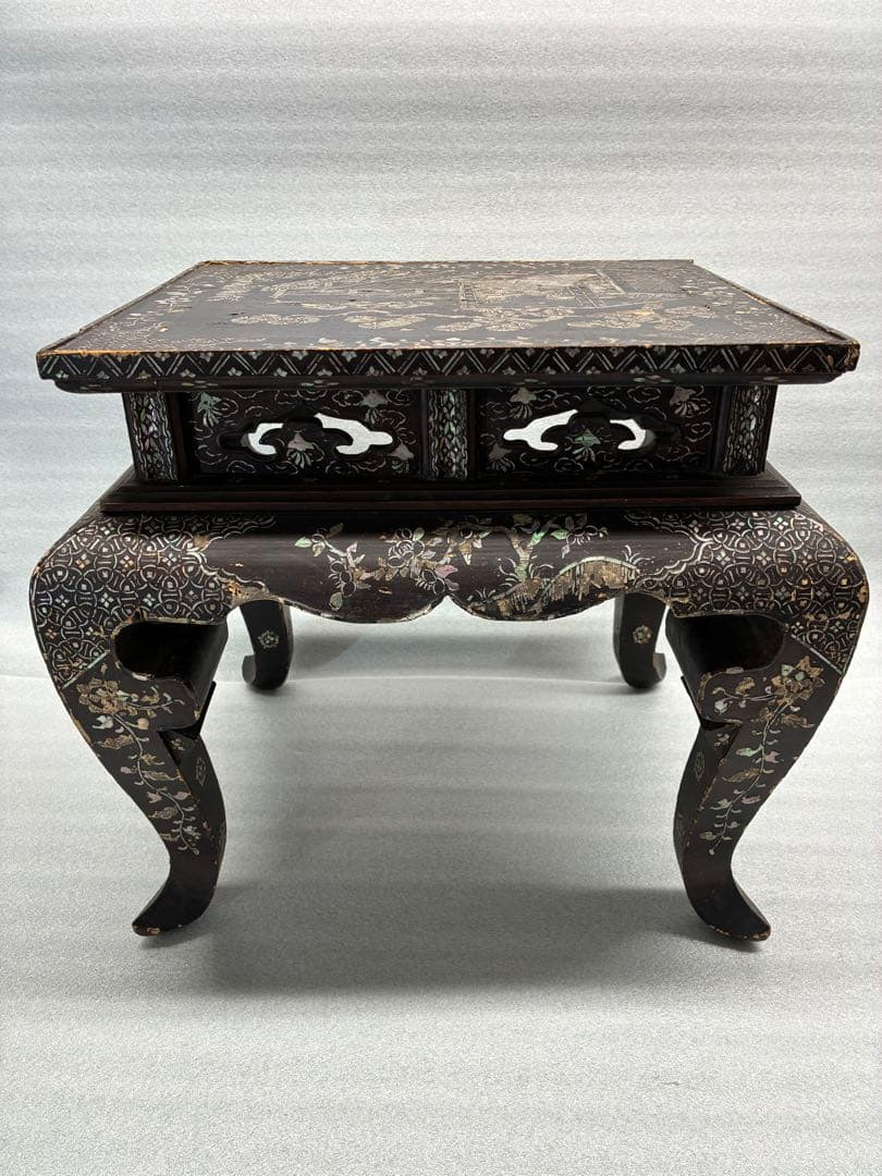 螺鈿細工　飾台　香炉台　花台　江戸時代　古美術