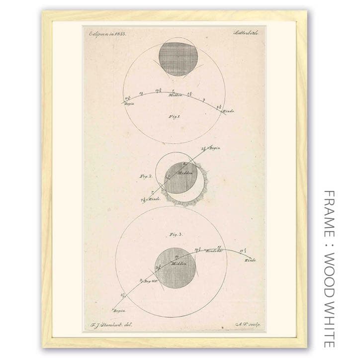 「1833年の日食」 【フレームサイズ 32×26cm】