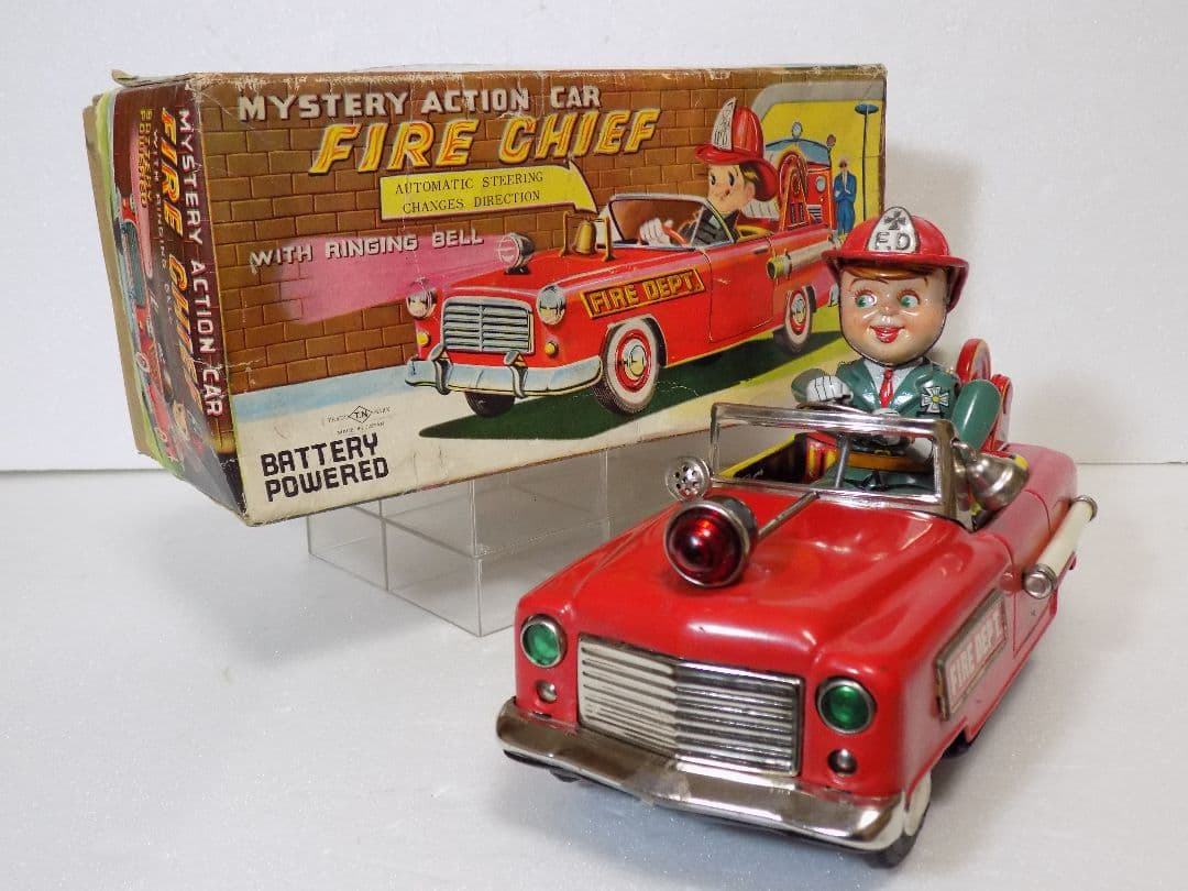 野村トーイ•新工社？ダブルネーム　電動　FIRE CHIEF CAR 動作品