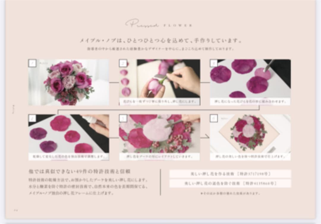 【新品・未使用】押し花　ドライフラワー　アート　額縁付き