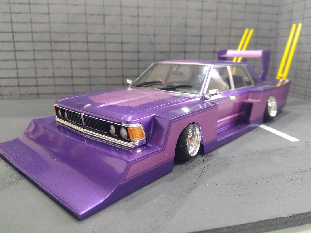 紫*音様 アオシマ1/24グロリア街道レーサー旧車シルエット族車グラチャンセドリ