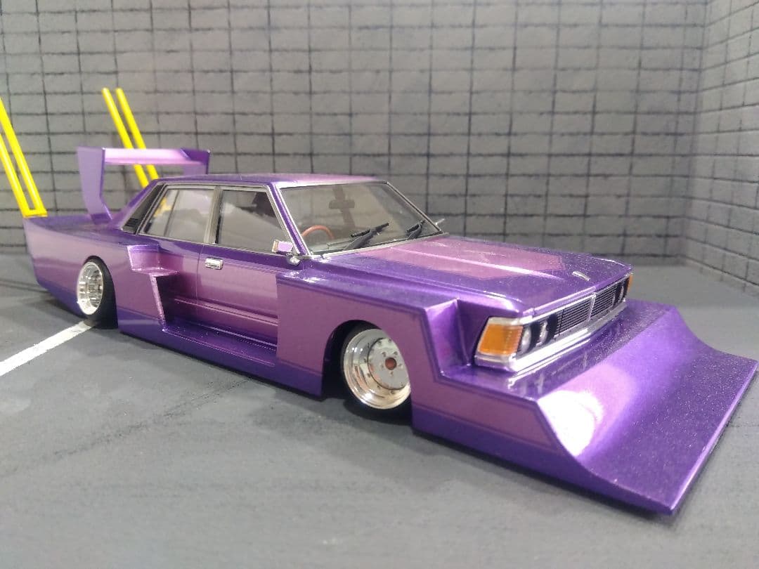 紫*音様 アオシマ1/24グロリア街道レーサー旧車シルエット族車グラチャンセドリ