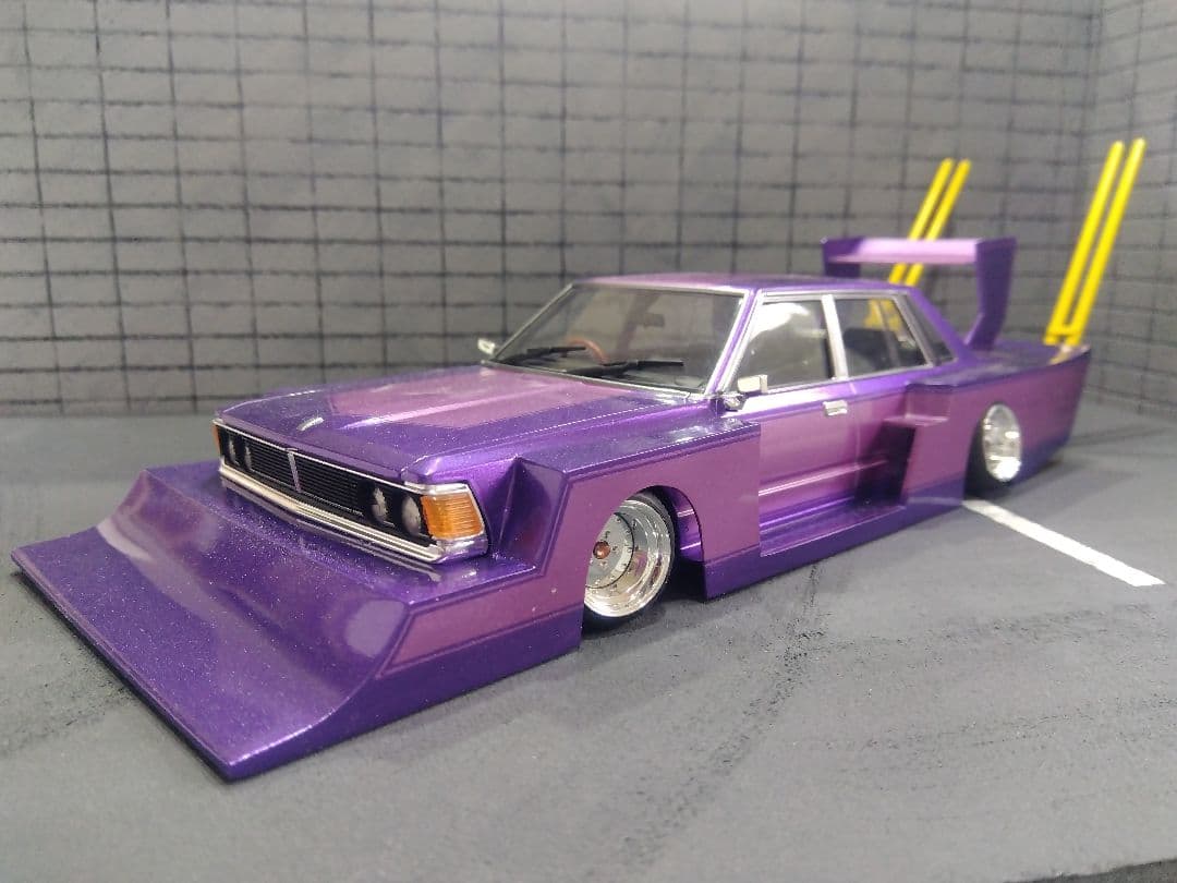 紫*音様 アオシマ1/24グロリア街道レーサー旧車シルエット族車グラチャンセドリ