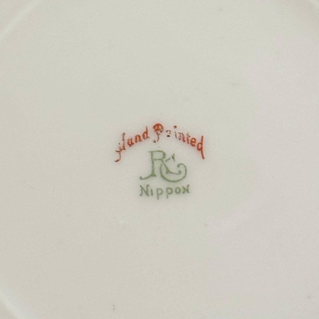 オールドノリタケ RC-Nippon印 取手付き八角皿 金盛 ヴィンテージ