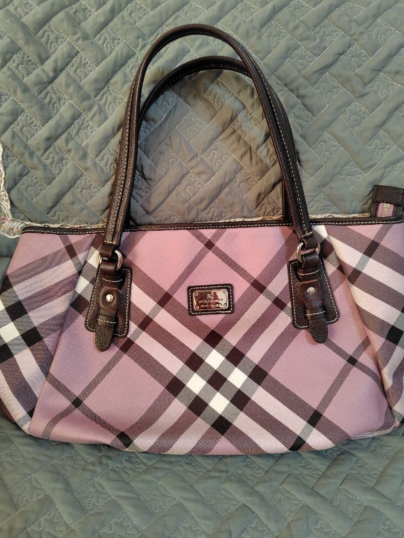 バーバリーブルーレーベル　BURBERRY ピンクノバチェック トートバッグ
