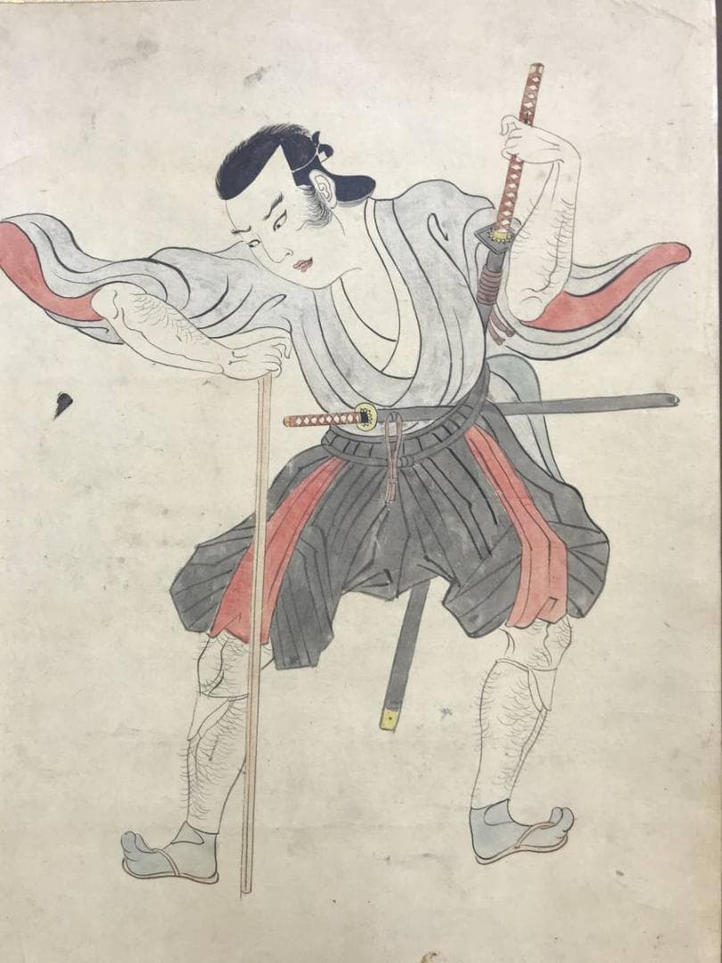 作者不明/大和絵/人物図/掛軸☆宝船☆AD-568