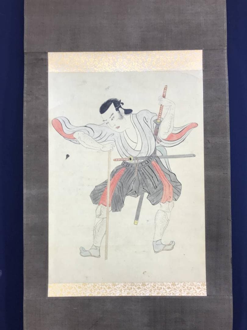 作者不明/大和絵/人物図/掛軸☆宝船☆AD-568