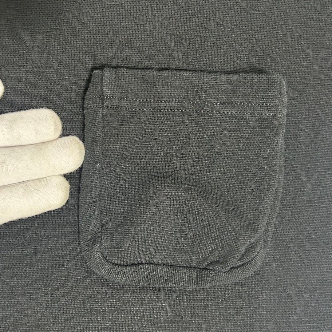 美品 LOUIS VUITTON モノグラムジャカード ポケットTシャツ 黒 M