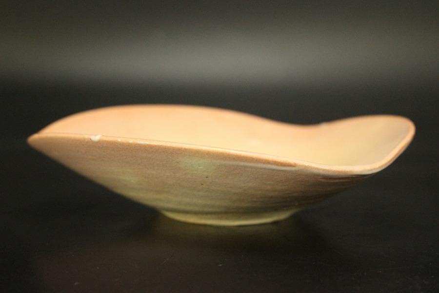 日本芸術院賞受賞 森野嘉光作 御本三角皿 共箱(ZE533)