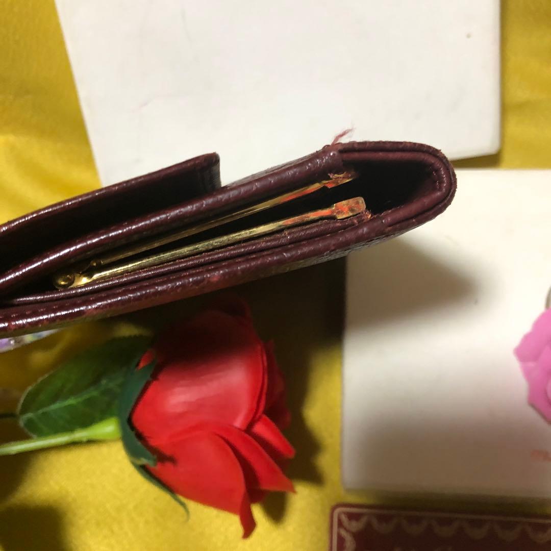 must de Cartier 三つ折り財布 ダークブラウン